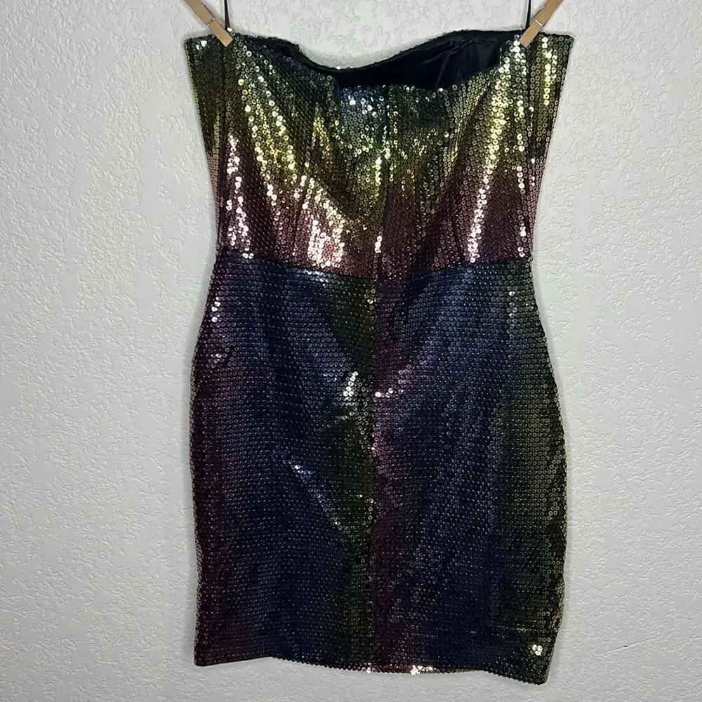 NWT The New Arrivals by ILKYAZ OZEL Isla Blue Jade Bustier Dress EU 38/Medium - Picture 7 of 16